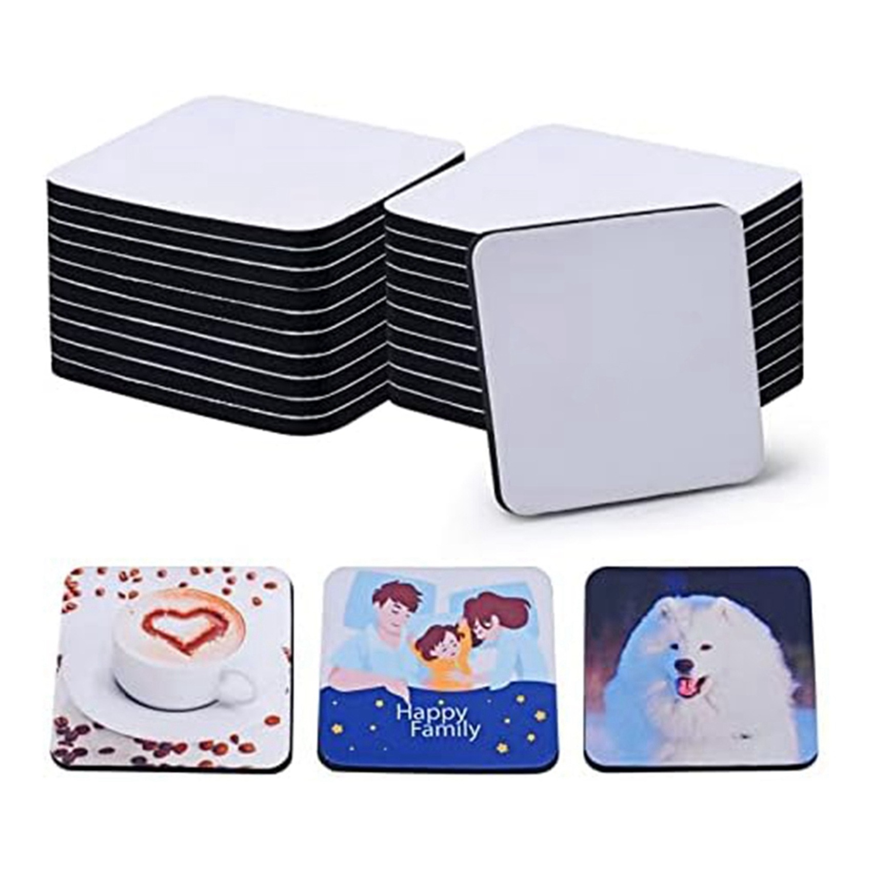 40 шт. квадратных заготовок дл – обзор и цена Coaster Sublimation Blank
