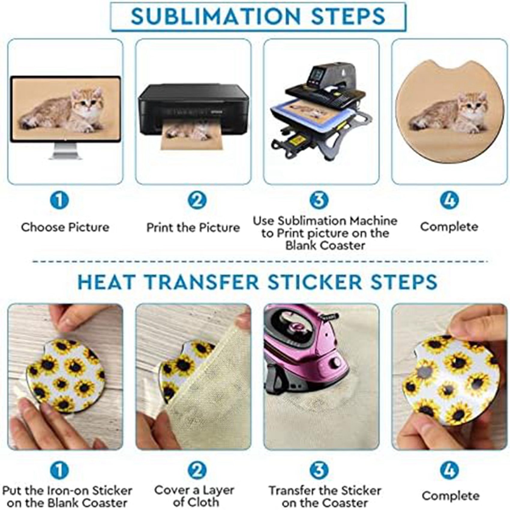 40 шт. квадратных заготовок дл – обзор и цена Coaster Sublimation Blank