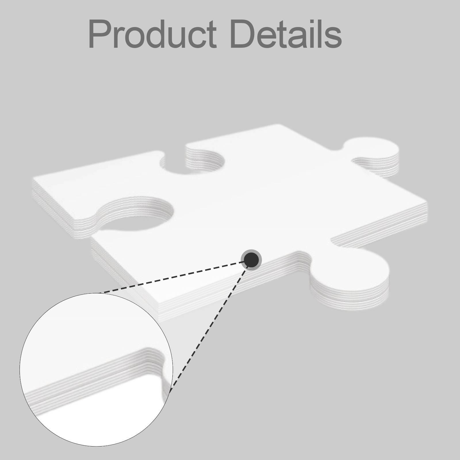 24 шт. белых картонных заготов – обзор и цена Puzzle Blank White